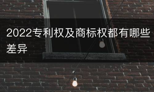 2022专利权及商标权都有哪些差异