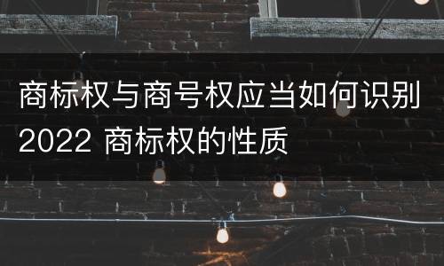 商标权与商号权应当如何识别2022 商标权的性质