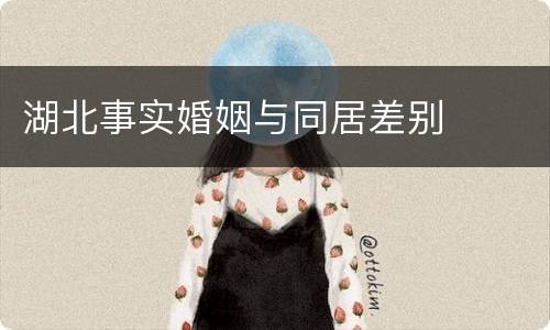 湖北事实婚姻与同居差别