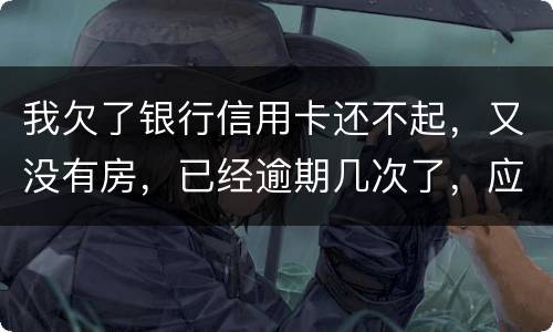 我欠了银行信用卡还不起，又没有房，已经逾期几次了，应该怎么处理