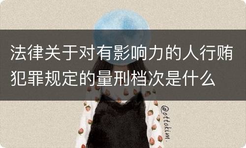 法律关于对有影响力的人行贿犯罪规定的量刑档次是什么