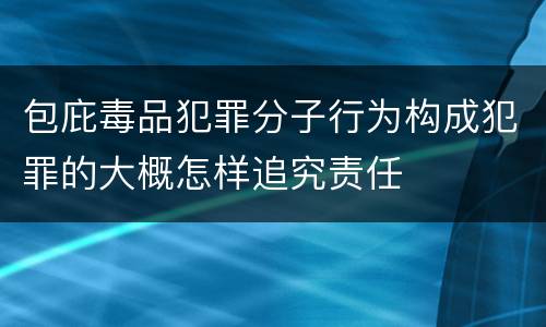 包庇毒品犯罪分子行为构成犯罪的大概怎样追究责任