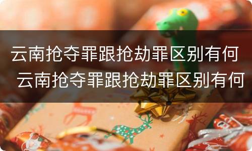 云南抢夺罪跟抢劫罪区别有何 云南抢夺罪跟抢劫罪区别有何联系
