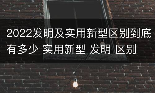 2022发明及实用新型区别到底有多少 实用新型 发明 区别