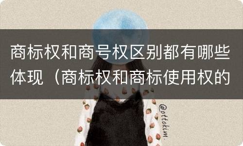 商标权和商号权区别都有哪些体现（商标权和商标使用权的区别）