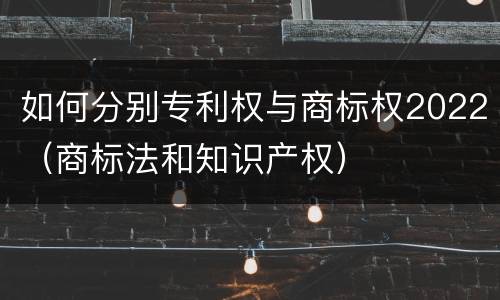 如何分别专利权与商标权2022(商标法和知识产权)