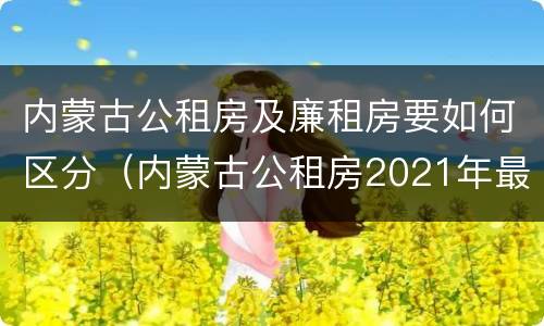 内蒙古公租房及廉租房要如何区分（内蒙古公租房2021年最新通知）