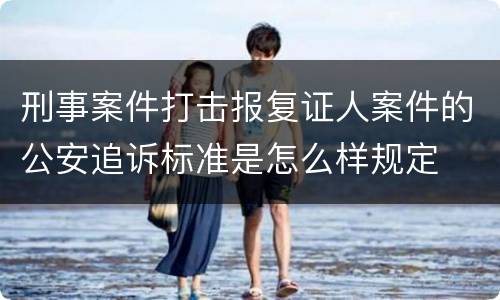 刑事案件打击报复证人案件的公安追诉标准是怎么样规定