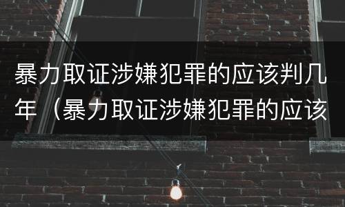 暴力取证涉嫌犯罪的应该判几年（暴力取证涉嫌犯罪的应该判几年缓刑）