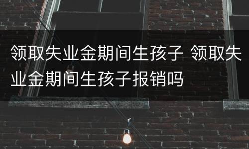 领取失业金期间生孩子 领取失业金期间生孩子报销吗