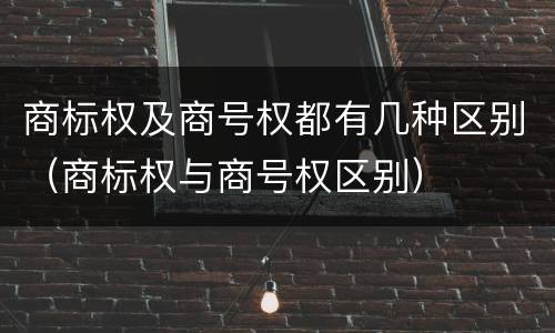 商标权及商号权都有几种区别（商标权与商号权区别）