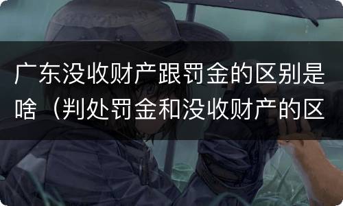 广东没收财产跟罚金的区别是啥（判处罚金和没收财产的区别）