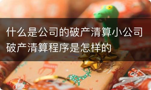 什么是公司的破产清算小公司破产清算程序是怎样的
