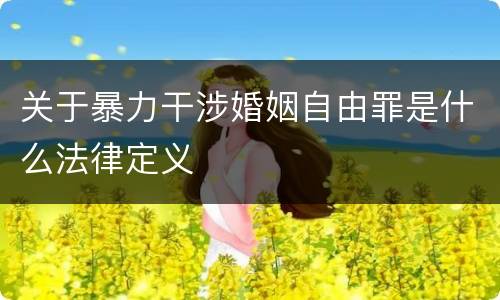 关于暴力干涉婚姻自由罪是什么法律定义