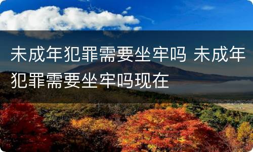 未成年犯罪需要坐牢吗 未成年犯罪需要坐牢吗现在