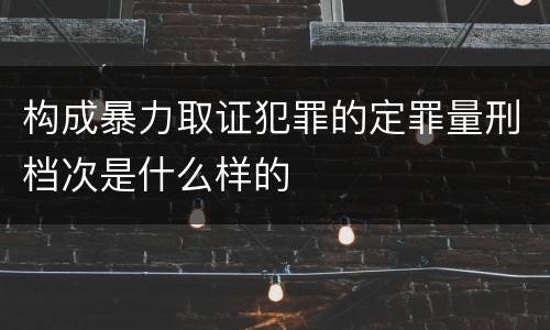 构成暴力取证犯罪的定罪量刑档次是什么样的