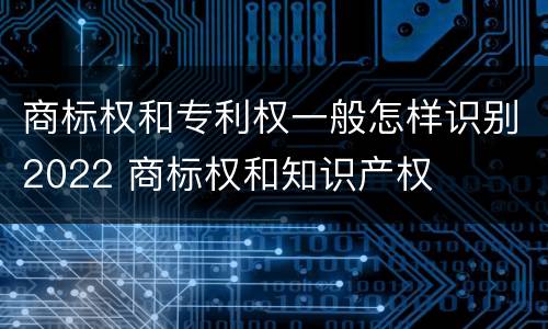 商标权和专利权一般怎样识别2022 商标权和知识产权