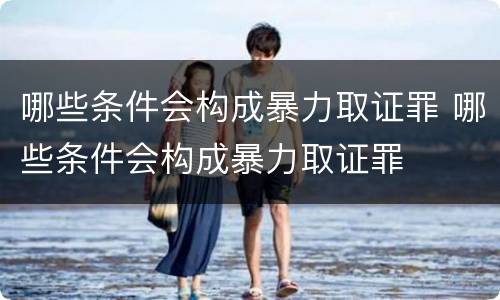 哪些条件会构成暴力取证罪 哪些条件会构成暴力取证罪