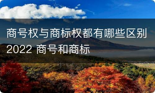 商号权与商标权都有哪些区别2022 商号和商标