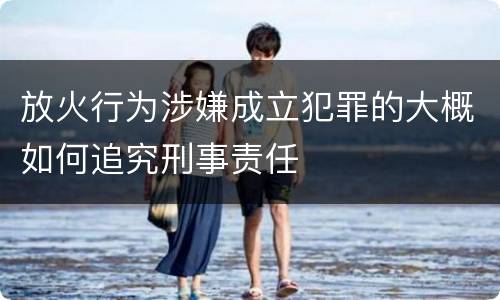 放火行为涉嫌成立犯罪的大概如何追究刑事责任
