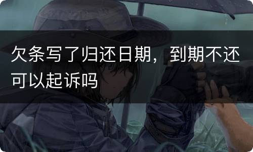 欠条写了归还日期，到期不还可以起诉吗