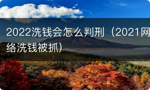2022洗钱会怎么判刑（2021网络洗钱被抓）