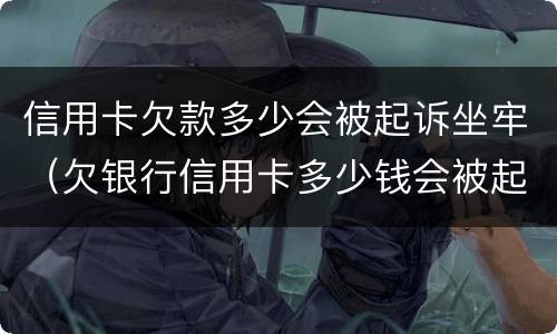 信用卡欠款多少会被起诉坐牢（欠银行信用卡多少钱会被起诉坐牢）