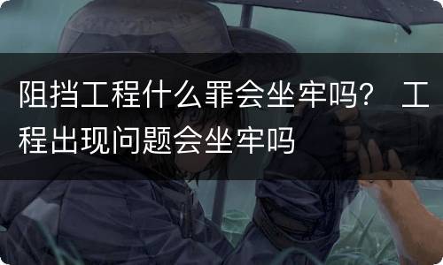 阻挡工程什么罪会坐牢吗？ 工程出现问题会坐牢吗