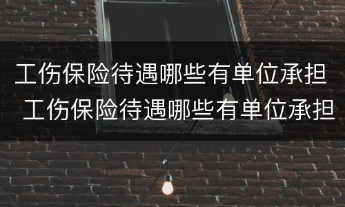 工伤保险待遇哪些有单位承担 工伤保险待遇哪些有单位承担责任