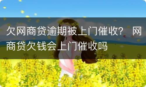 欠网商贷逾期被上门催收？ 网商贷欠钱会上门催收吗