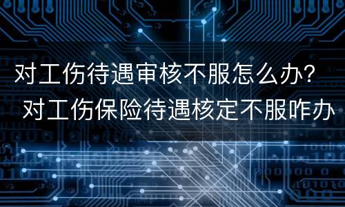 对工伤待遇审核不服怎么办？ 对工伤保险待遇核定不服咋办?
