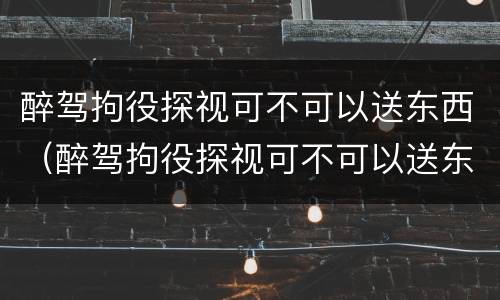 醉驾拘役探视可不可以送东西（醉驾拘役探视可不可以送东西给家属）