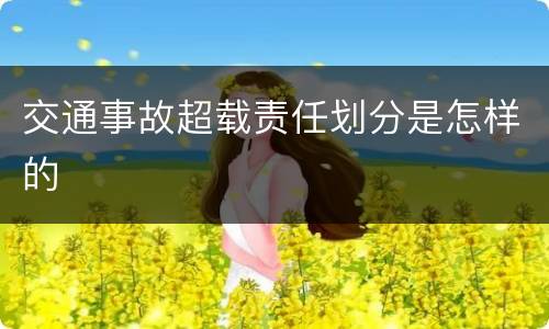 交通事故超载责任划分是怎样的