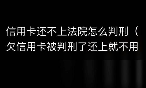 信用卡还不上法院怎么判刑（欠信用卡被判刑了还上就不用坐牢）