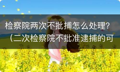 检察院两次不批捕怎么处理？（二次检察院不批准逮捕的可能性大吗）