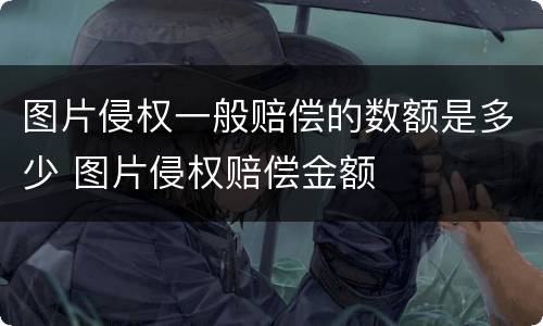图片侵权一般赔偿的数额是多少 图片侵权赔偿金额