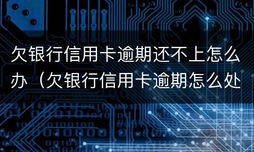 欠银行信用卡逾期还不上怎么办（欠银行信用卡逾期怎么处理）