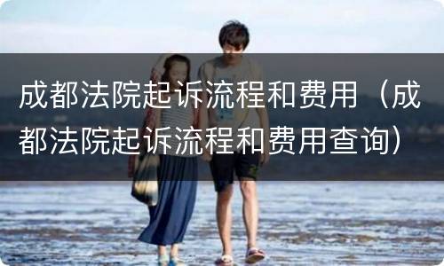 成都法院起诉流程和费用（成都法院起诉流程和费用查询）