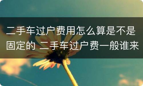 二手车过户费用怎么算是不是固定的 二手车过户费一般谁来承担