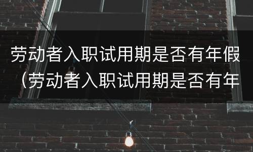 劳动者入职试用期是否有年假（劳动者入职试用期是否有年假规定）