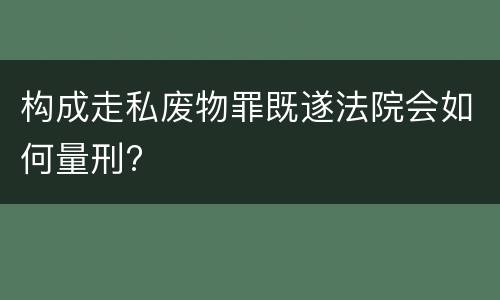 构成走私废物罪既遂法院会如何量刑?