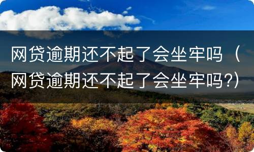 网贷逾期还不起了会坐牢吗（网贷逾期还不起了会坐牢吗?）