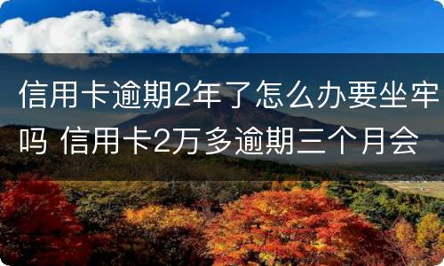 信用卡逾期2年了怎么办要坐牢吗 信用卡2万多逾期三个月会坐牢吗
