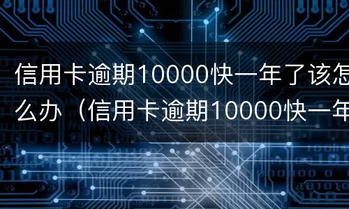 信用卡逾期10000快一年了该怎么办（信用卡逾期10000快一年了该怎么办呢）