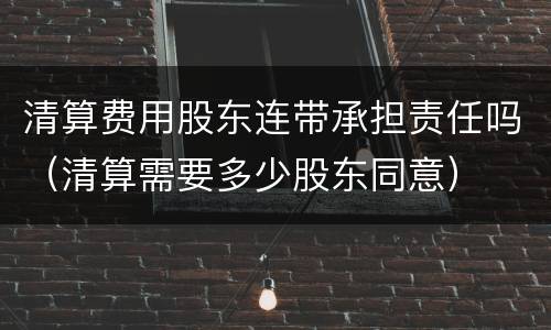 清算费用股东连带承担责任吗（清算需要多少股东同意）