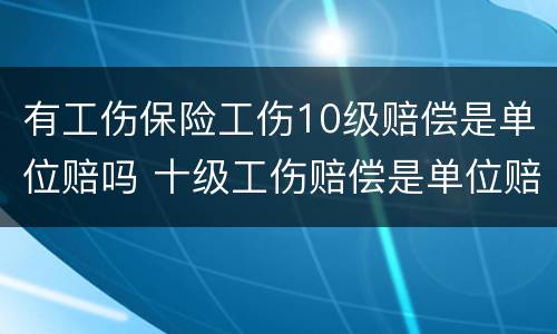 有工伤保险工伤10级赔偿是单位赔吗 十级工伤赔偿是单位赔还是保险公司赔