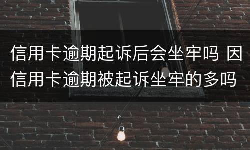 信用卡逾期起诉后会坐牢吗 因信用卡逾期被起诉坐牢的多吗
