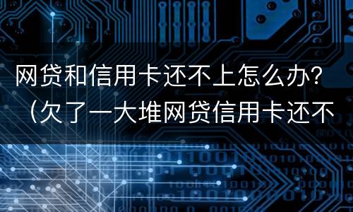 网贷和信用卡还不上怎么办？（欠了一大堆网贷信用卡还不上）