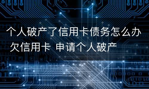 个人破产了信用卡债务怎么办 欠信用卡 申请个人破产