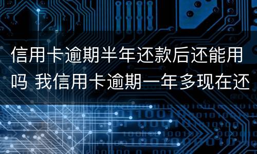 信用卡逾期半年还款后还能用吗 我信用卡逾期一年多现在还掉了还可以用吗